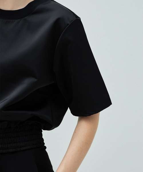 casane（カサネ）の「ダブルコードサテントップス（Tシャツ/カットソー・レディース・ホワイト/ブラック・FREE）」の12枚目の写真