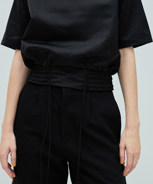 casane（カサネ）の「ダブルコードサテントップス（Tシャツ/カットソー・レディース・ホワイト/ブラック・FREE）」の13枚目の写真