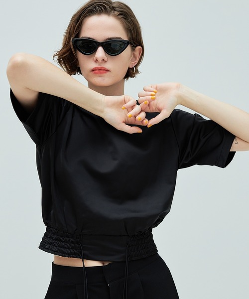 casane（カサネ）の「ダブルコードサテントップス（Tシャツ/カットソー・レディース・ホワイト/ブラック・FREE）」の15枚目の写真