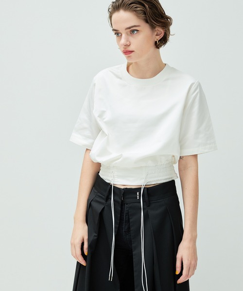 casane（カサネ）の「ダブルコードサテントップス（Tシャツ/カットソー・レディース・ホワイト/ブラック・FREE）」の18枚目の写真