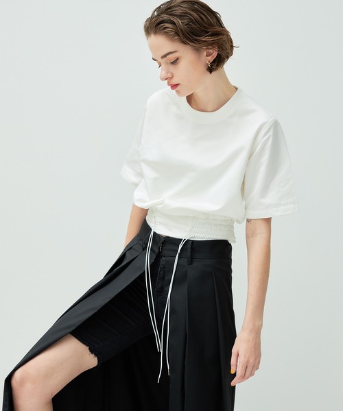 casane（カサネ）の「ダブルコードサテントップス（Tシャツ/カットソー・レディース・ホワイト/ブラック・FREE）」の19枚目の写真