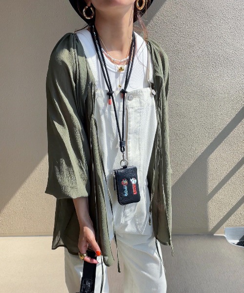 feepur by saya(フェピュールバイサヤ)の「マルチウェイシアーボリュームブラウス(シャツ/ブラウス・レディース・ブルー/オフホワイト/オリーブ/ピンクベージュ/ブラック・MEDIUM)」の12枚目の写真