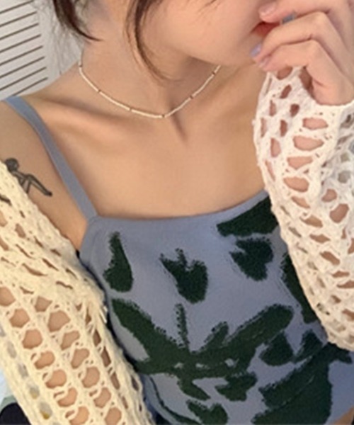 aimoha(アイモハ)の「サガラ刺繍キャミソール トップス (SS)(キャミソール・レディース・ピンク/ブラック・FREE)」の10枚目の写真