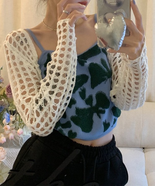 aimoha(アイモハ)の「サガラ刺繍キャミソール トップス (SS)(キャミソール・レディース・ピンク/ブラック・FREE)」の15枚目の写真