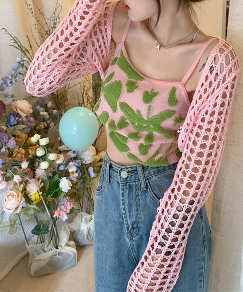 aimoha(アイモハ)の「サガラ刺繍キャミソール トップス (SS)(キャミソール・レディース・ピンク/ブラック・FREE)」の20枚目の写真