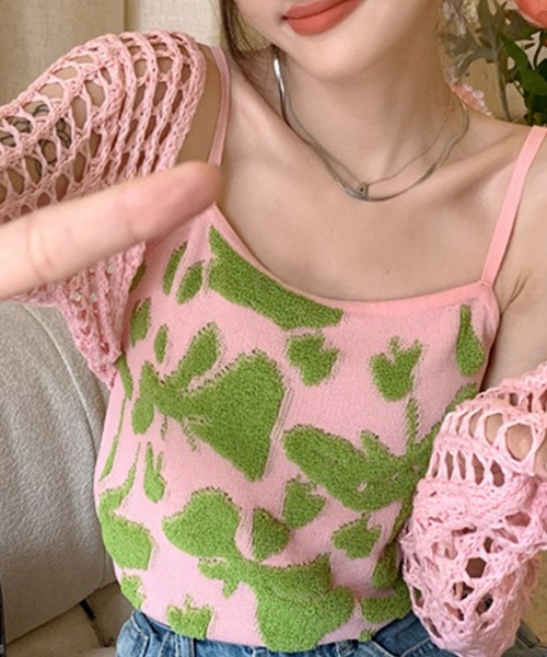 aimoha(アイモハ)の「サガラ刺繍キャミソール トップス (SS)(キャミソール・レディース・ピンク/ブラック・FREE)」の21枚目の写真