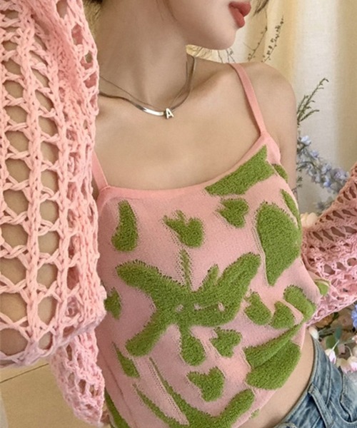 aimoha(アイモハ)の「サガラ刺繍キャミソール トップス (SS)(キャミソール・レディース・ピンク/ブラック・FREE)」の22枚目の写真