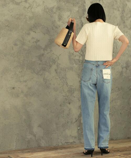 coen（コーエン）の「ストレートダメージデニムパンツ（デニムパンツ・レディース・ライトブルー/ホワイト・M/S/L）」の8枚目の写真