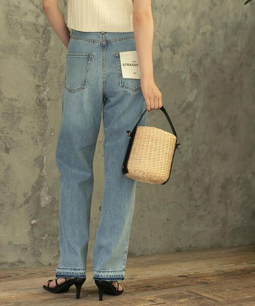 coen（コーエン）の「ストレートダメージデニムパンツ（デニムパンツ・レディース・ライトブルー/ホワイト・M/S/L）」の12枚目の写真