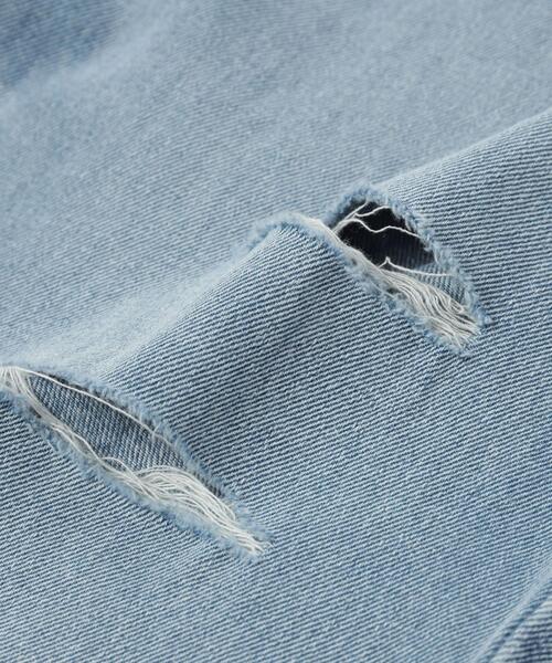 coen（コーエン）の「ストレートダメージデニムパンツ（デニムパンツ・レディース・ライトブルー/ホワイト・M/S/L）」の13枚目の写真