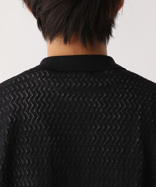 RAGEBLUE（レイジブルー）の「透かし編み/リンクスニットシャツ（シャツ/ブラウス・メンズ・ホワイト/ブラック/オレンジ・MEDIUM/LARGE）」の21枚目の写真