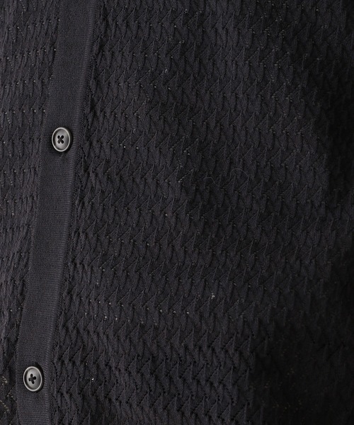 RAGEBLUE（レイジブルー）の「透かし編み/リンクスニットシャツ（シャツ/ブラウス・メンズ・ホワイト/ブラック/オレンジ・MEDIUM/LARGE）」の5枚目の写真