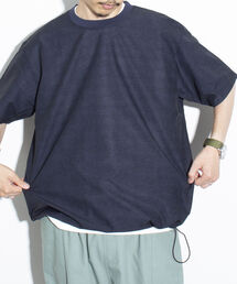 GLOSTER | 【GLOSTER/グロスター】AIR-RIP クルーネックTシャツ 裾ドローコード ドローストリング(Tシャツ/カットソー)