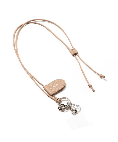 Beau're(ヴュレ)の「【BEAURE】レザー モバイル&マスクストラップ ショルダー B-23114(スマホグッズ・レディース・ベージュ/ブラック/シルバー/イエロー/ブルー/ライトパープル・FREE)」の17枚目の写真