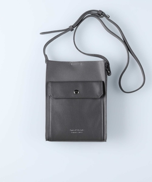 Right-on（ライトオン）の「【PLUS ONE】ＰＬフロントフラップバッグ（ショルダーバッグ・メンズ・ブラック/グレー・ONE SIZE）」の5枚目の写真