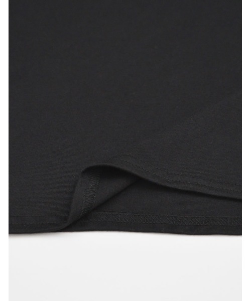 Re:EDIT(リエディ)の「コットンブレンドクルーネックフリル袖Tシャツ(Tシャツ/カットソー・レディース・ブラック/オフホワイト・MEDIUM/LARGE)」の13枚目の写真