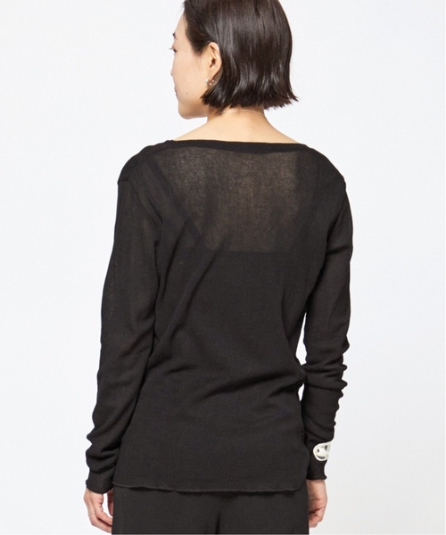 AP STUDIO(エーピーストゥディオ)の「《追加2》シアーリブTシャツ(Tシャツ/カットソー・レディース・ブラック・FREE)」の3枚目の写真