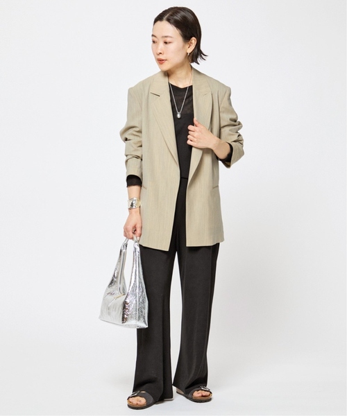 AP STUDIO(エーピーストゥディオ)の「《追加2》シアーリブTシャツ(Tシャツ/カットソー・レディース・ブラック・FREE)」の4枚目の写真