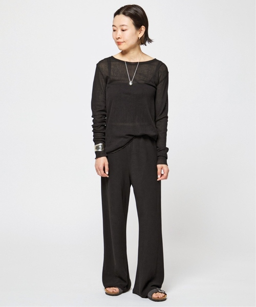 AP STUDIO(エーピーストゥディオ)の「《追加2》シアーリブTシャツ(Tシャツ/カットソー・レディース・ブラック・FREE)」の5枚目の写真