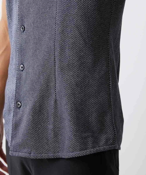MICHEL KLEIN HOMME   （ミッシェルクランオム）の「《日本製》ストレッチラッセル半袖シャツ（シャツ/ブラウス・メンズ・ネイビー/ラベンダー/ホワイト・MEDIUM/LARGE/X-LARGE）」の10枚目の写真