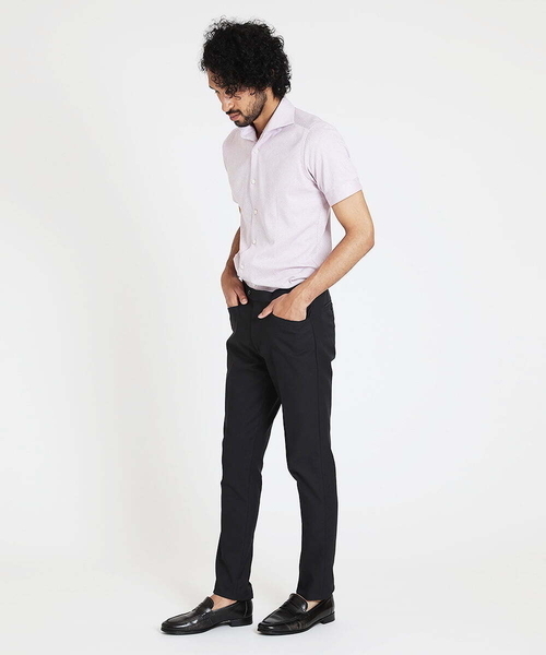 MICHEL KLEIN HOMME   （ミッシェルクランオム）の「《日本製》ストレッチラッセル半袖シャツ（シャツ/ブラウス・メンズ・ネイビー/ラベンダー/ホワイト・MEDIUM/LARGE/X-LARGE）」の15枚目の写真