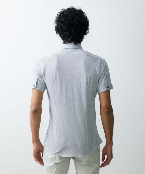 MICHEL KLEIN HOMME   （ミッシェルクランオム）の「《日本製》ストレッチラッセル半袖シャツ（シャツ/ブラウス・メンズ・ネイビー/ラベンダー/ホワイト・MEDIUM/LARGE/X-LARGE）」の20枚目の写真