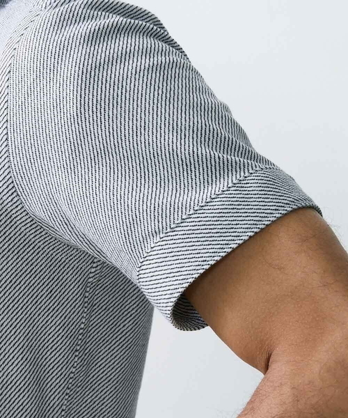 MICHEL KLEIN HOMME   （ミッシェルクランオム）の「《日本製》ストレッチラッセル半袖シャツ（シャツ/ブラウス・メンズ・ネイビー/ラベンダー/ホワイト・MEDIUM/LARGE/X-LARGE）」の22枚目の写真
