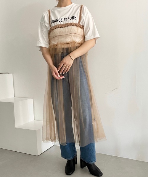 LOWRYS FARM（ローリーズファーム）の「２ＷＡＹチュールスカート　965157（スカート・レディース・ホワイト/ブラック/ブラウン・FREE）」の9枚目の写真