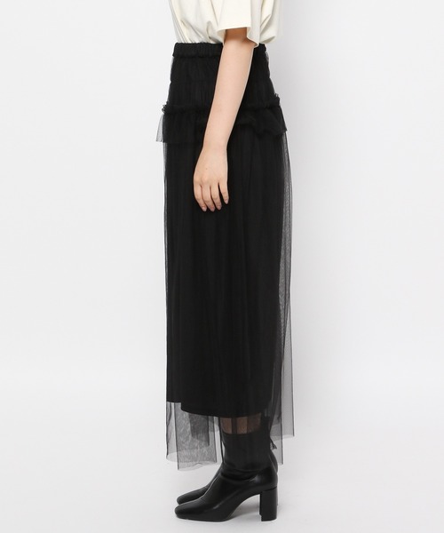 LOWRYS FARM（ローリーズファーム）の「２ＷＡＹチュールスカート　965157（スカート・レディース・ホワイト/ブラック/ブラウン・FREE）」の14枚目の写真