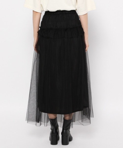 LOWRYS FARM（ローリーズファーム）の「２ＷＡＹチュールスカート　965157（スカート・レディース・ホワイト/ブラック/ブラウン・FREE）」の15枚目の写真