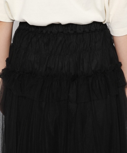 LOWRYS FARM（ローリーズファーム）の「２ＷＡＹチュールスカート　965157（スカート・レディース・ホワイト/ブラック/ブラウン・FREE）」の17枚目の写真