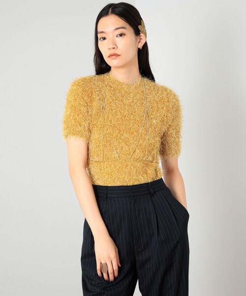 raybeams フェザーヤーン　クルーネック　ニット Ray BEAMS（レイビームス）の「Ray BEAMS / フェザーヤーン