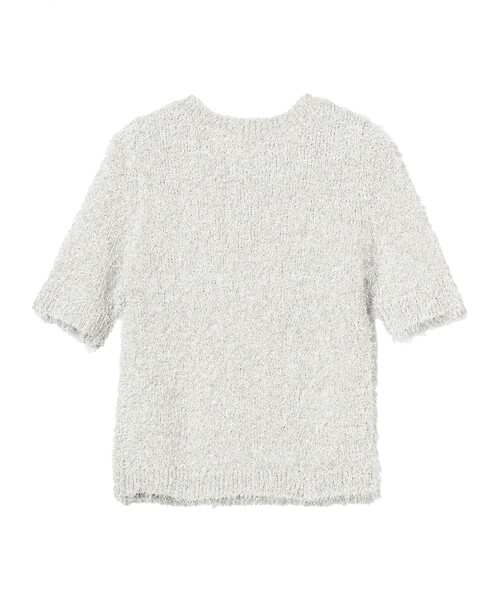 Ray BEAMS（レイビームス）の「Ray BEAMS / フェザーヤーン ハーフスリーブ クルーネック ニット（ニット/セーター・レディース・シルバー/ゴールド・ONE SIZE）」の17枚目の写真