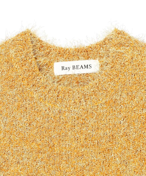 Ray BEAMS（レイビームス）の「Ray BEAMS / フェザーヤーン ハーフスリーブ クルーネック ニット（ニット/セーター・レディース・シルバー/ゴールド・ONE SIZE）」の20枚目の写真