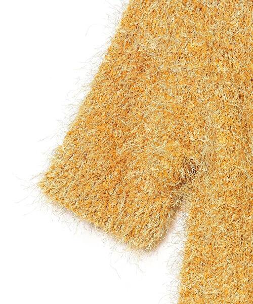 Ray BEAMS（レイビームス）の「Ray BEAMS / フェザーヤーン ハーフスリーブ クルーネック ニット（ニット/セーター・レディース・シルバー/ゴールド・ONE SIZE）」の21枚目の写真