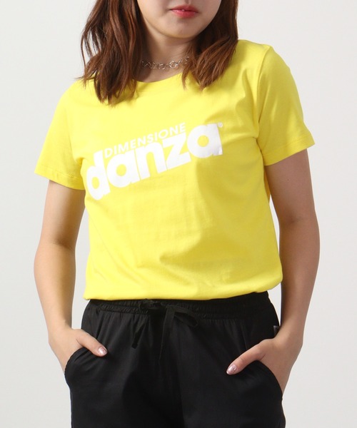 DIMENSIONE danza(ディメンシオーネ ダンツァ)の「DIMENSIONE danza フロントロゴTシャツ(Tシャツ/カットソー・レディース・ブラック/ピンク系/ホワイト/ブルー/ライトピンク/イエロー・XS/M/S)」の4枚目の写真