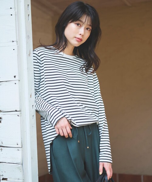 ANY(エニィ)の「ロングスリーブ テールTシャツ(Tシャツ/カットソー・レディース・アイボリー系1/アイボリー系・2/3)」の16枚目の写真