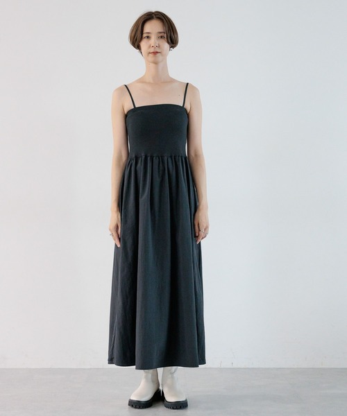 LEPSIM(レプシィム)の「ジッププルオーバー*キャミセットワンピース 964569(ワンピース・レディース・グリーン/オフホワイト/ブラック・FREE)」の7枚目の写真