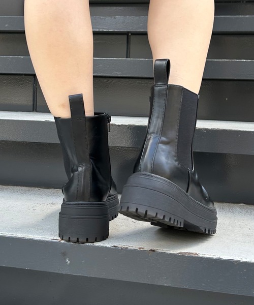 INGNI（イング）の「プラットフォームサイドゴアブーツ（ブーツ・レディース・ブラック・M/L）」の4枚目の写真