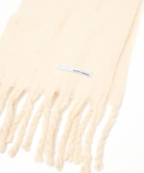 mysty woman（ミスティウーマン）の「ブークレ無地ストール 961439（ストール/ショール・レディース・チャコールグレー/パープル/アイボリー・FREE）」の12枚目の写真