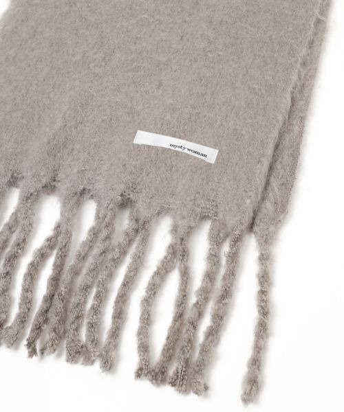mysty woman（ミスティウーマン）の「ブークレ無地ストール 961439（ストール/ショール・レディース・チャコールグレー/パープル/アイボリー・FREE）」の8枚目の写真