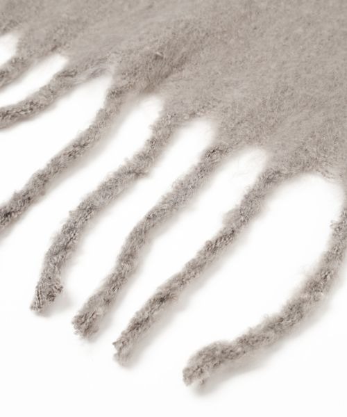 mysty woman（ミスティウーマン）の「ブークレ無地ストール 961439（ストール/ショール・レディース・チャコールグレー/パープル/アイボリー・FREE）」の7枚目の写真