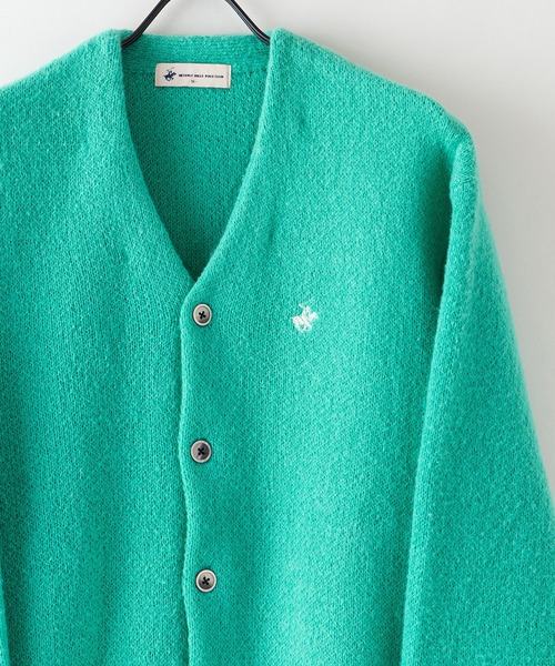 BEVERLY HILLS POLO CLUB(ビバリーヒルズポロクラブ)の「【BEVERLY HILLS POLO CLUB/ビバリーヒルズポロクラブ 】モヘアタッチ 無地 ニット カーディガン ワンポイントロゴ刺繍(カーディガン/ボレロ・レディース・サックスブルー/ブラック/ラベンダー/レッド/キャメル/ライトグリーン・LARGE/MEDIUM)」の21枚目の写真