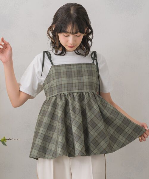 RETRO GIRL（レトロガール）の「チェックビスチェ（キャミソール