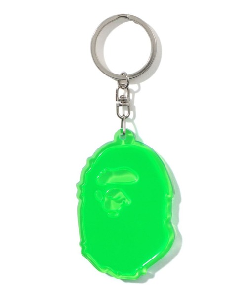 A BATHING APE（アベイシングエイプ）の「APE HEAD REFLECTIVE KEYCHAIN M（キーホルダー・メンズ・ブルー/ブラック/ホワイト/グリーン・FREE）」の4枚目の写真