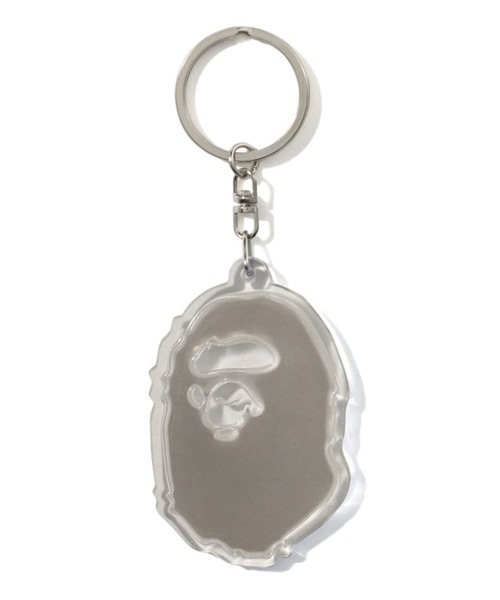 A BATHING APE（アベイシングエイプ）の「APE HEAD REFLECTIVE KEYCHAIN M（キーホルダー・メンズ・ブルー/ブラック/ホワイト/グリーン・FREE）」の3枚目の写真