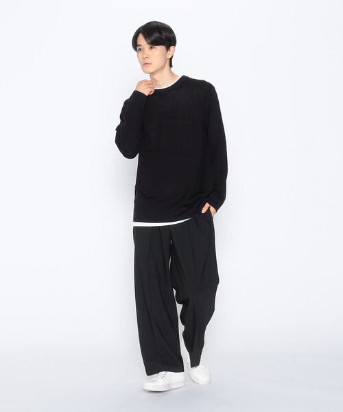 COMME CA ISM（コムサイズム）の「【セットアイテム】 ハイゲージ バイカラー クルーネック ニットプルオーバー＋Ｔシャツ（ニット/セーター・メンズ・チャコール/ブルー/ブラック・M/L）」の21枚目の写真