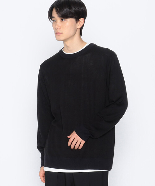 COMME CA ISM（コムサイズム）の「【セットアイテム】 ハイゲージ バイカラー クルーネック ニットプルオーバー＋Ｔシャツ（ニット/セーター・メンズ・チャコール/ブルー/ブラック・M/L）」の20枚目の写真