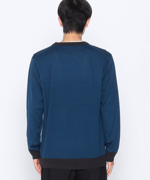 COMME CA ISM（コムサイズム）の「【セットアイテム】 ハイゲージ バイカラー クルーネック ニットプルオーバー＋Ｔシャツ（ニット/セーター・メンズ・チャコール/ブルー/ブラック・M/L）」の14枚目の写真