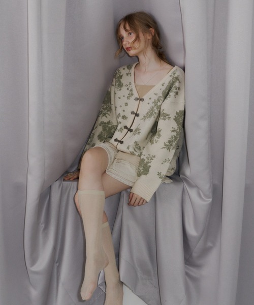 idem(イデム)の「【 新色追加 / 4色展開 】flower china cardigan/花柄ジャガードカーディガン(カーディガン/ボレロ・レディース・ブルー/アイボリー/グレー/その他/ライトグレー・FREE)」の19枚目の写真